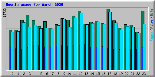 Hourly usage for March 2026